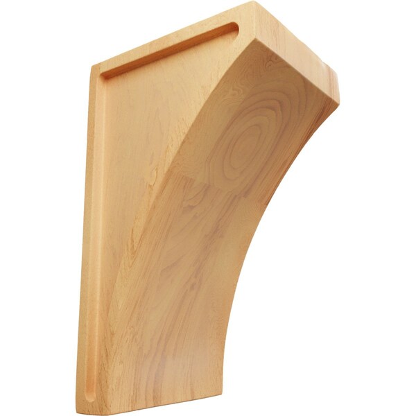 Ekena Millwork 3"W x 3 1/2"D x 6"H Small Lawson Wood Corbel, Red Oak CORW03X03X06LWRO - main